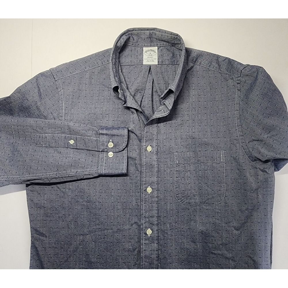 Brooks Brothers Mens Size M Blue Long Sleeve Button Down Shirt